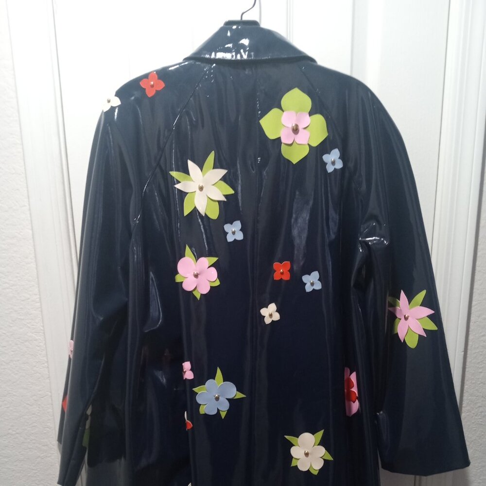 Kate Spade Floral Embellished Raincoat - Picture 5 of 5